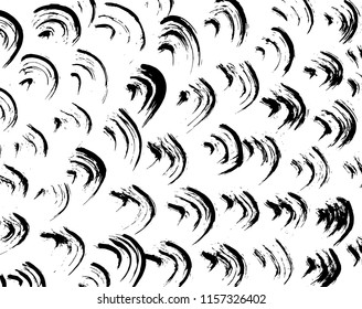 White and black grunge pattern. Background. Brush. Vector.