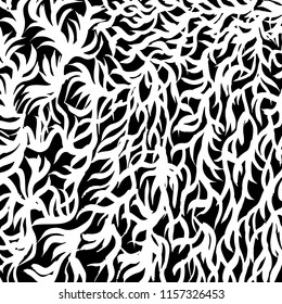 White and black grunge pattern. Background. Brush. Vector.