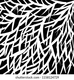 White and black grunge pattern. Background. Brush. Vector.