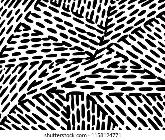 White and black grunge pattern. Background. Brush. Vector.