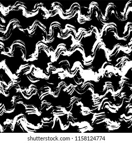 White and black grunge pattern. Background. Brush. Vector.