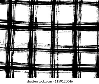 White and black grunge pattern. Background. Brush. Vector.