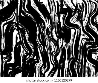 White and black grunge pattern. Background. Brush. Vector.