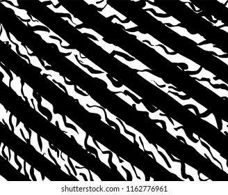 White and black grunge pattern. Background. Brush. Vector.