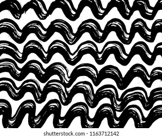 White and black grunge pattern. Background. Brush. Vector.