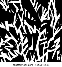 White and black grunge pattern. Background. Brush. Vector.