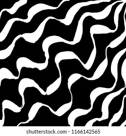 White and black grunge pattern. Background. Brush. Vector.