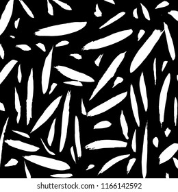 White and black grunge pattern. Background. Brush. Vector.