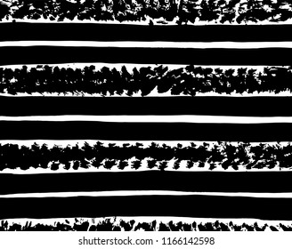 White and black grunge pattern. Background. Brush. Vector.