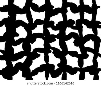 White and black grunge pattern. Background. Brush. Vector.