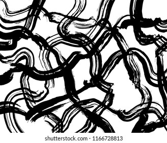 White and black grunge pattern. Background. Brush. Vector.