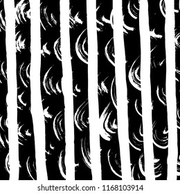 White and black grunge pattern. Background. Brush. Vector.