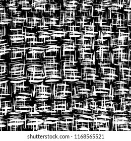 White and black grunge pattern. Background. Brush. Vector.