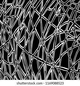 White and black grunge pattern. Background. Brush. Vector.