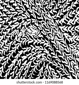 White and black grunge pattern. Background. Brush. Vector.