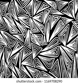 White and black grunge pattern. Background. Brush. Vector.