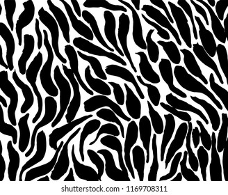 White and black grunge pattern. Background. Brush. Vector.
