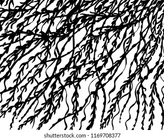 White and black grunge pattern. Background. Brush. Vector.