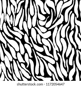 White and black grunge pattern. Background. Brush. Vector.