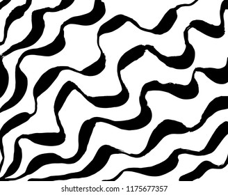 White and black grunge pattern. Background. Brush. Vector.