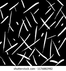 White and black grunge pattern. Background. Brush. Vector.