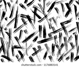 White and black grunge pattern. Background. Brush. Vector.