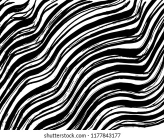 White and black grunge pattern. Background. Brush. Vector.