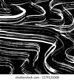 White and black grunge pattern. Background. Brush. Vector.