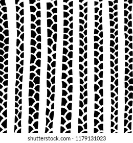 White and black grunge pattern. Background. Brush. Vector.