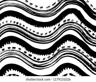 White and black grunge pattern. Background. Brush. Vector.