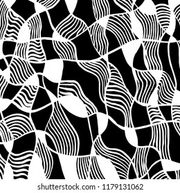 White and black grunge pattern. Background. Brush. Vector.