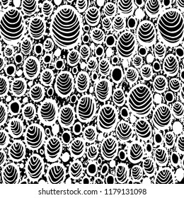 White and black grunge pattern. Background. Brush. Vector.