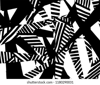 White and black grunge pattern. Background. Brush. Vector.