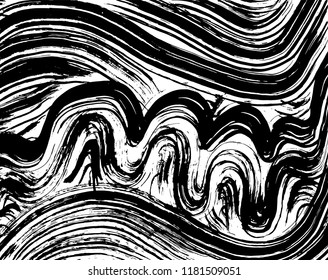 White and black grunge pattern. Background. Brush. Vector.