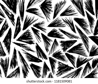 White and black grunge pattern. Background. Brush. Vector.