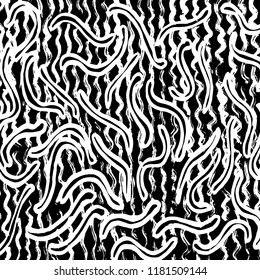 White and black grunge pattern. Background. Brush. Vector.