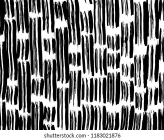 White and black grunge pattern. Background. Brush. Vector.