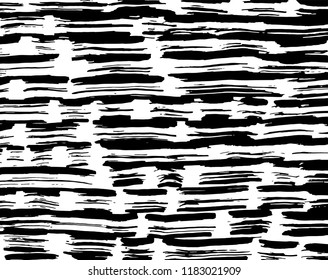 White and black grunge pattern. Background. Brush. Vector.