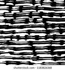 White and black grunge pattern. Background. Brush. Vector.