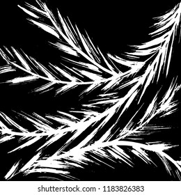 White and black grunge pattern. Background. Brush. Vector.