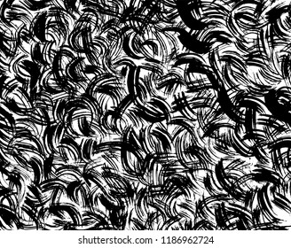 White and black grunge pattern. Background. Brush. Vector.