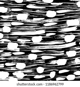White and black grunge pattern. Background. Brush. Vector.