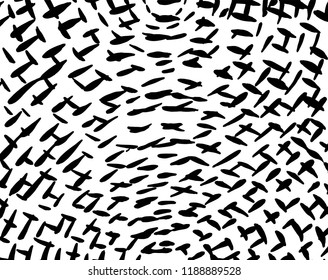 White and black grunge pattern. Background. Brush. Vector.