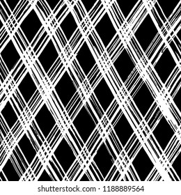 White and black grunge pattern. Background. Brush. Vector.