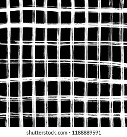 White and black grunge pattern. Background. Brush. Vector.