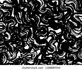 White and black grunge pattern. Background. Brush. Vector.