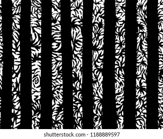 White and black grunge pattern. Background. Brush. Vector.