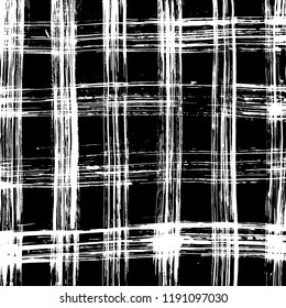 White and black grunge pattern. Background. Brush. Vector.