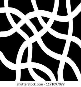White and black grunge pattern. Background. Brush. Vector.