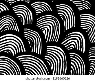 White and black grunge pattern. Background. Brush. Vector.